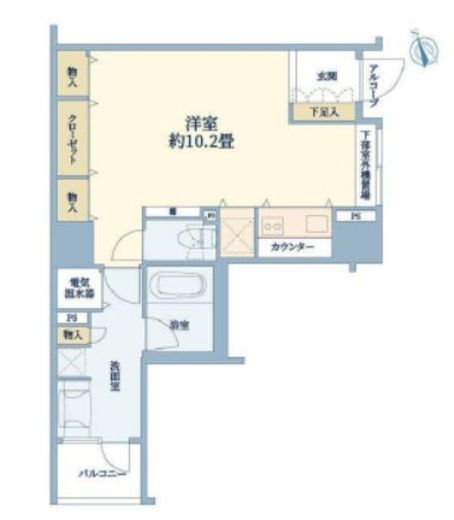 リシェ横浜山下公園　902号室　間取り