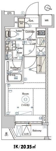 SYFORME TSUNASHIMA (シーフォルム綱島)　201号室　間取り