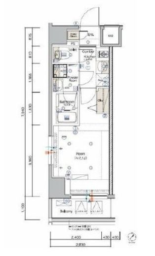 SYFORME KANNAIⅡ (シーフォルム関内2)　203号室　間取り