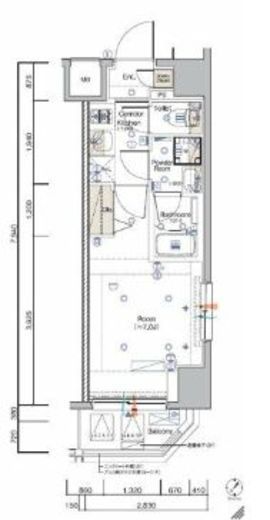 SYFORME KANNAIⅡ (シーフォルム関内2)　801号室　間取り