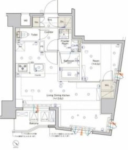 SYFORME KANNAIⅡ (シーフォルム関内2)　811号室　間取り