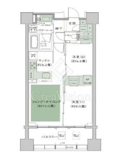 シティハウス横浜　1502号室　間取り
