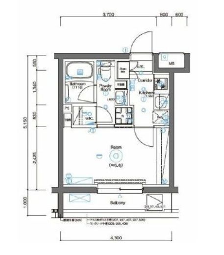 SYNEX HIGASHI-KANAGAWA (シーネクス東神奈川)　207号室　間取り