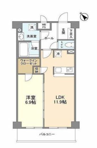 サンハイム戸塚　409号室　間取り