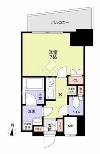 メゾン鶴屋町　704号室　間取り