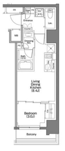 ザ・パークハビオ横浜白楽　204号室　間取り