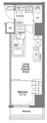 ザ・パークハビオ横浜白楽　601号室　間取り