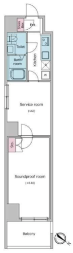 レジディア横濱大通り公園　801号室　間取り