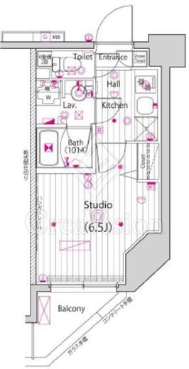 ガーラ・ステーション東神奈川　709号室　間取り
