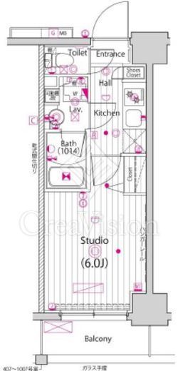 ガーラ・ステーション東神奈川　805号室　間取り