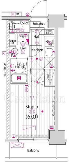 ガーラ・ステーション東神奈川　602号室　間取り