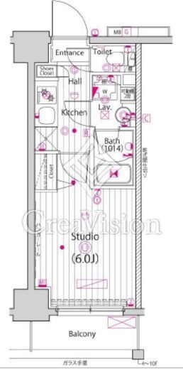 ガーラ・ステーション東神奈川　706号室　間取り