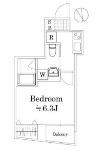 ラフィスタ横浜黄金町　203号室　間取り