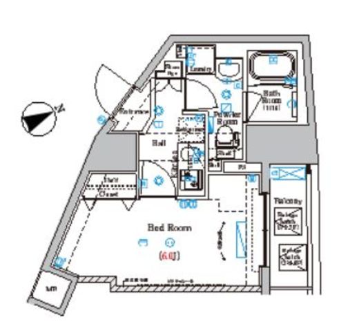 ラフィスタ横浜黄金町　306号室　間取り
