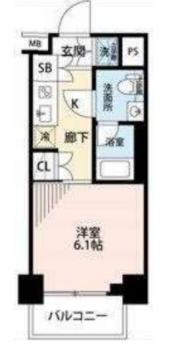 プレミアムキューブ横浜　801号室　間取り