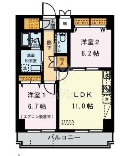 ドムス常盤　807号室　間取り