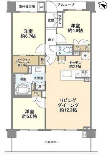 ラ・青葉台コルティーレ　307号室　間取り