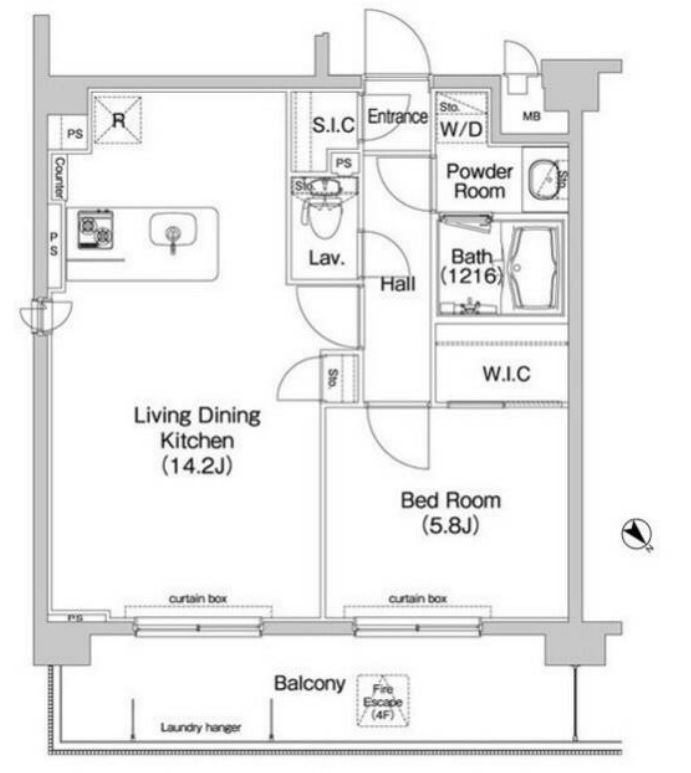 コンフォリア神楽坂　502号室　間取り