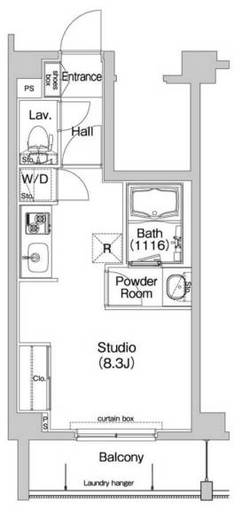 コンフォリア神楽坂　308号室　間取り