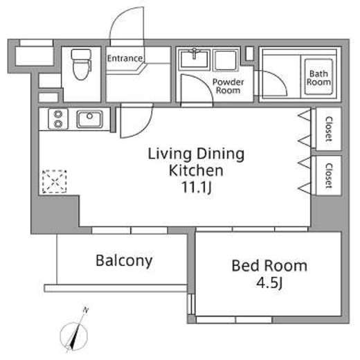 レジディア築地　306号室　間取り