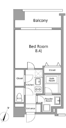 レジディア築地　602号室　間取り
