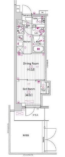 ガーラ・ステーション横浜大口　102号室　間取り