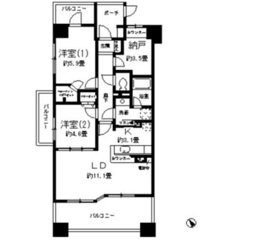 グライユール横浜　505号室　間取り