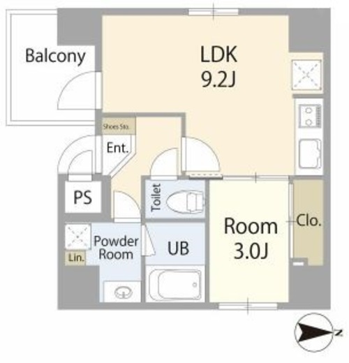 ル・ジュジュヨコハマ　702号室　間取り