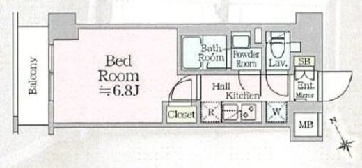 アイルプレミアム横浜サウス　805号室　間取り