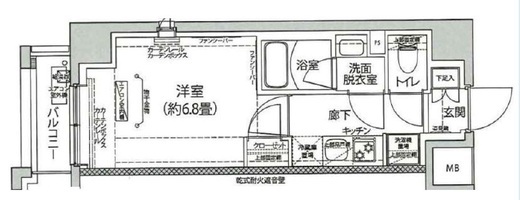 アイルプレミアム横浜サウス　901号室　間取り