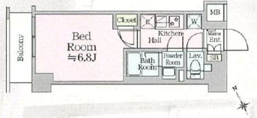 アイルプレミアム横浜サウス　904号室　間取り