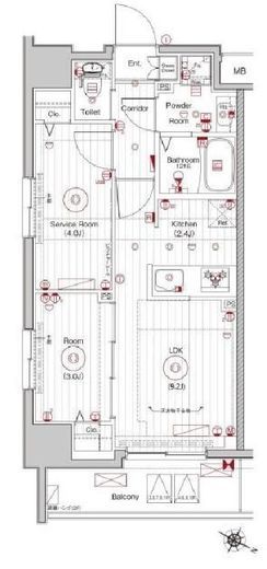 メイクスWアート横浜関内　903号室　間取り
