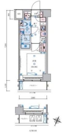 リヴシティ横濱石川町　202号室　間取り