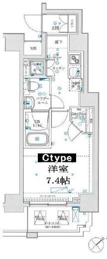 スパシエグランス横浜反町　1003号室　間取り