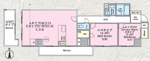 クロスゲート青葉台　404号室　間取り