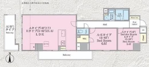 クロスゲート青葉台　504号室　間取り