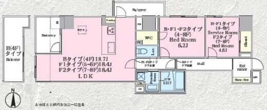 クロスゲート青葉台　602号室　間取り