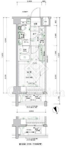 メインステージ横濱三ッ沢　706号室　間取り