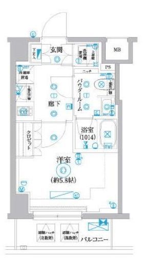 セジョリ横浜鶴見Ⅲ　802号室　間取り