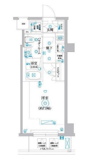 セジョリ横浜鶴見Ⅲ　804号室　間取り