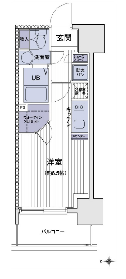 エスティメゾン大島　507号室　間取り