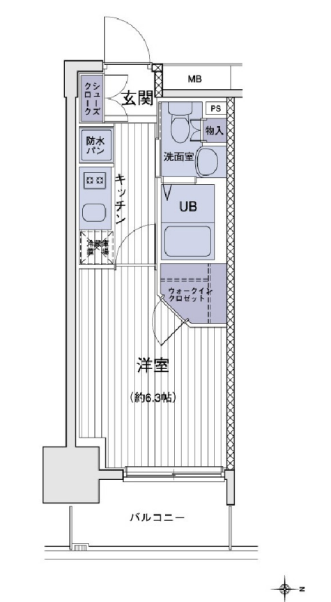 エスティメゾン大島　822号室　間取り
