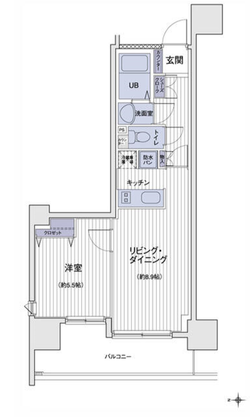 エスティメゾン大島　601号室　間取り