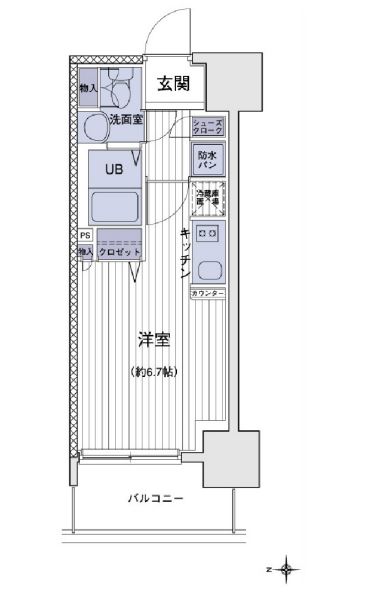 エスティメゾン大島　504号室　間取り