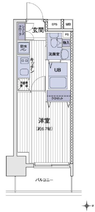 エスティメゾン大島　417号室　間取り