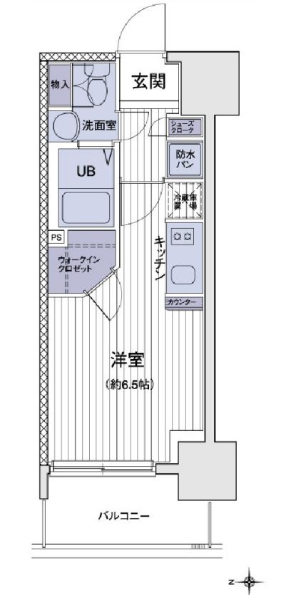 エスティメゾン大島　707号室　間取り