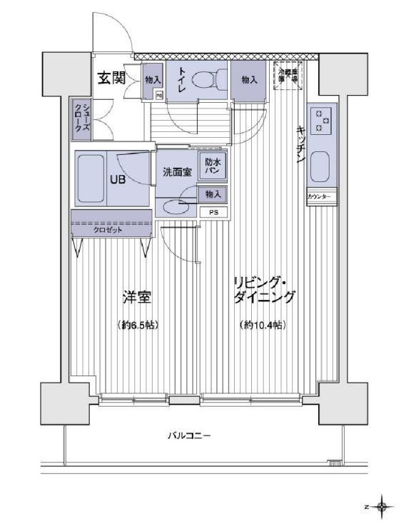 エスティメゾン大島　1507号室　間取り