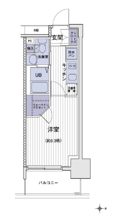 エスティメゾン大島　319号室　間取り