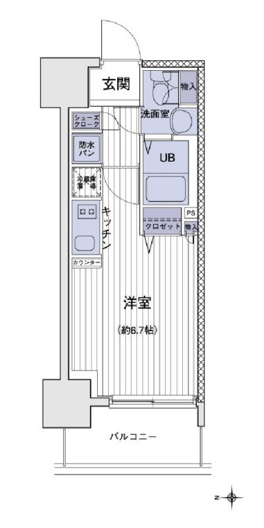 エスティメゾン大島　403号室　間取り