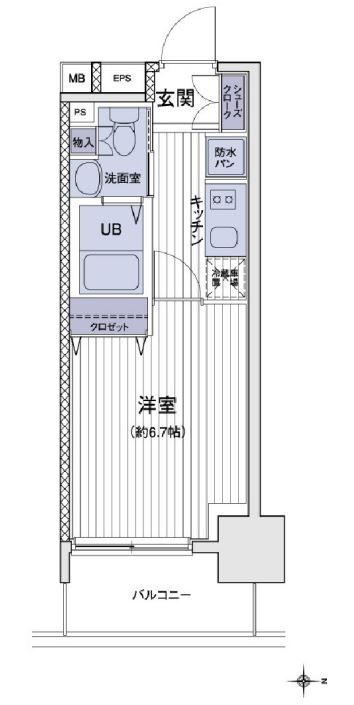 エスティメゾン大島　716号室　間取り